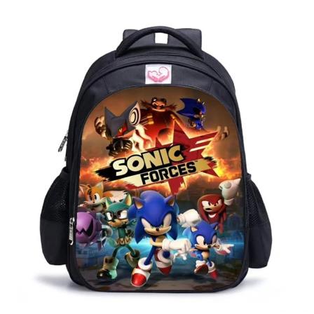 Sonic the Hedgehog Rygsæk til Børn Cartoon Skole Rygsæk B L