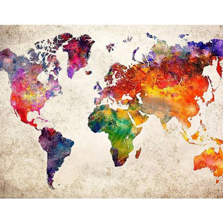 Måla efter nummer Planisphere 40 x 50 cm