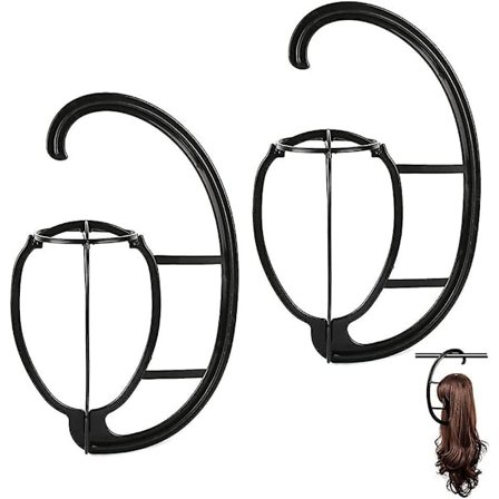 Peruukkiteline, 2-osainen peruukkiteline peruukin ripustin kannettava peruukkiteline