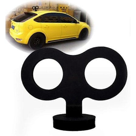 3D Bil Optræksnøgle, Sød Optræksnøgle til Dekoration på Biltag (Sort)
