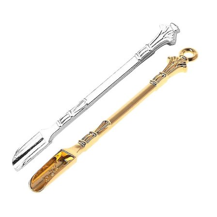 2024 2 st Små Medicin Skedar Retro Design Mini Skedar Örtpulver Skopor Metall Små Skedar