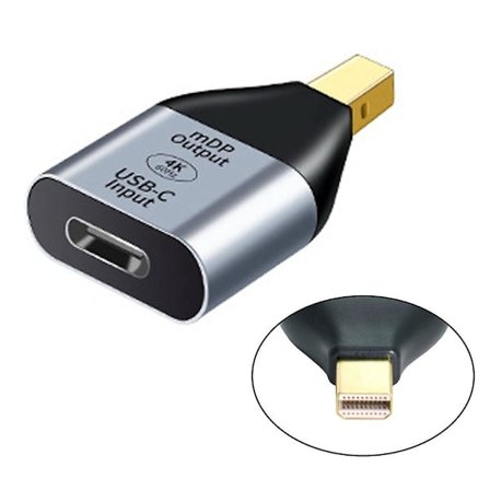 UC-012-MDP USB-C Hun til Mini DisplayPort Han HDTV 4K/60Hz 1080P Adapter til Tablet/Telefon/Bærbar