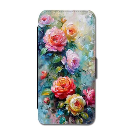 Rosor Målning Samsung Galaxy A05s Flip Mobilfodral