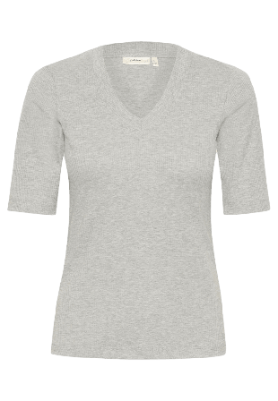 Inwear DagnaIW Melange V T-Shirt Överdelar Dam Grå XXL