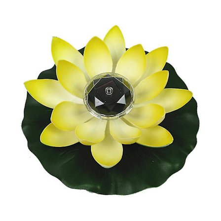 Solcellslampor med LED-blommor, flytande fontän, damm, trädgårdspool