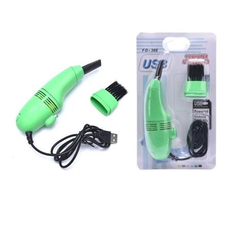 Mini pölynimuri USB-näppäimistön puhdistusaine PC Kannettava tietokoneharja Vihreä
