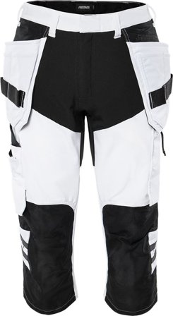 Arbetsbyxor Fristads Herr Piratbyxa stretch 2761 LWS, Vit/Svart Arbetskläder