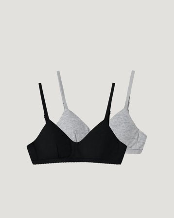 LMTD NLFNANTELLE BRALETTE 2P Noir Sous-vêtements Fille - Kids Brand Store