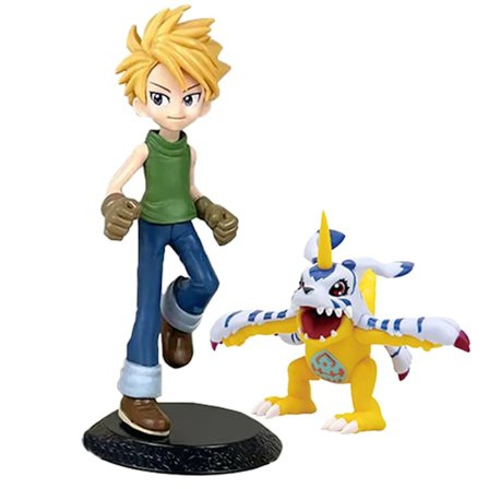 Agumon B Digimon Adventure Action Figur Set med 8 Huvudkaraktärer: Tailmon, Gomamon, Patamon, Gabumon, Tentomon, Palmon, Piyomon, Agumon - 