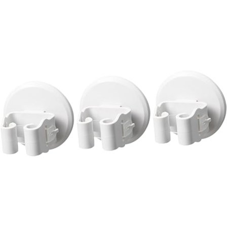 3 st plast krokar för att hänga vit mopp mopphållare moppklämma