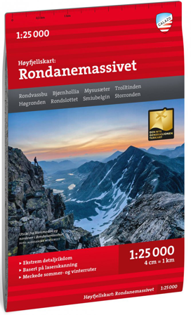 Calazo Høyfjellskart Rondanemassivet 1:25 000