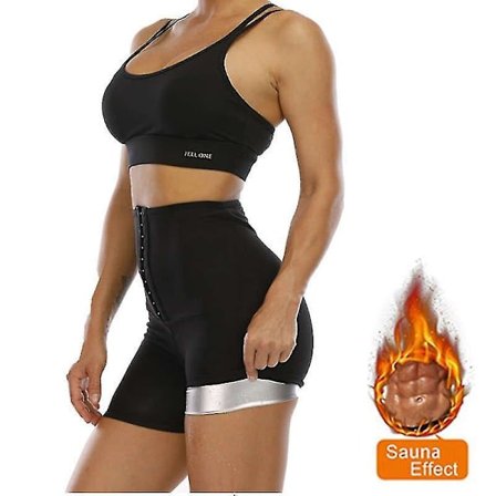 Midjetränare Svett Bastu Byxor Kroppsformare Slimming Byxor Dam Waist trainer Magen Hot Thermo Sweat Leggings Fitness Träning, 3 To Point Byxor Silve