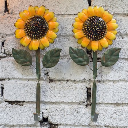 Metallinen avaimenpidike Auringonkukka Luova Vintage Seinälle Asennettava Avaimenkoukku