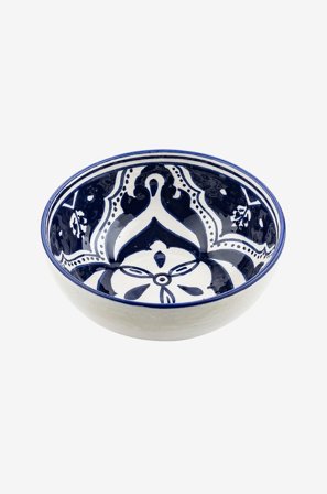 Dishes & Deco - Skål Blue Fond ø 12 cm - Hvid - Skåle - Fra Homeroom