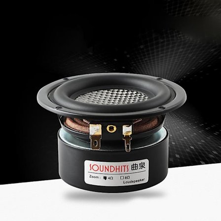 3 tuuman bassoäänielementin subwoofer-kaiutin Hifi-vahvistin kaiutin 25w Kotiääni Hiilikuitukalvo Vedenpitävä Autoon muokattu kaiutin 1kpl