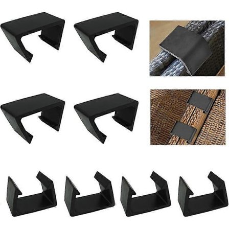 8 stk. Møbelklips Sofa Patio Wicker Spisestue Rattan Stol Have Anti-Slip Fastgørelsesklips (2,24 tommer)