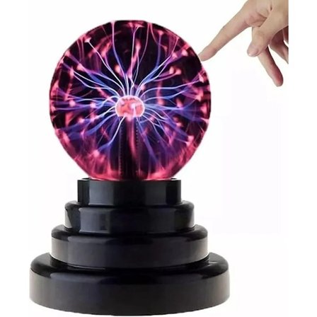 LED dekorativ figur magisk plasma ball lampe, 3-tommers, berøringsfølsom, stemningsbelysning, dekorativ belysning