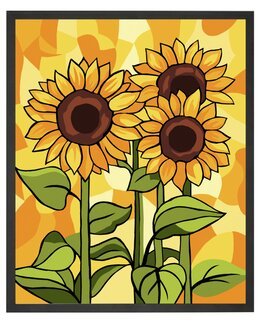 Paint by numbers Sonnenblumen - WizardiArt