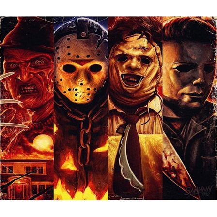 5D Diamantmålning 30x40cm Kit för Vuxna Skräckfilm Diamant