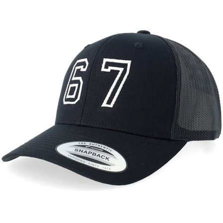 Iconic - Sort trucker Kasket - 6 7 Six Seven Black Trucker @ Hatstore