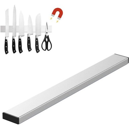 Magnetisk knivholder - 40×300mm - Magnetisk knivstrimmel - Selvklæbende - Rustfrit stål