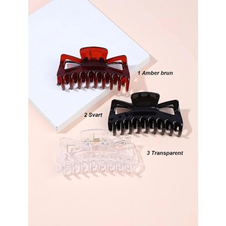 1 stk Ekstra Stor Hårklemme 11x5 cm