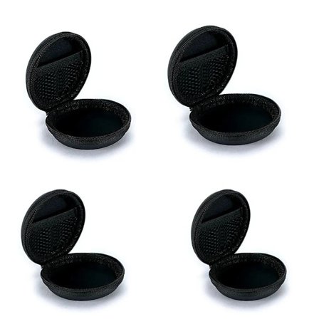 4 st Hörlursförvaringsväska Svart 1-1