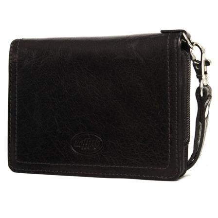 Svart Mobilplånbok Med Mobilfack I Oxläder