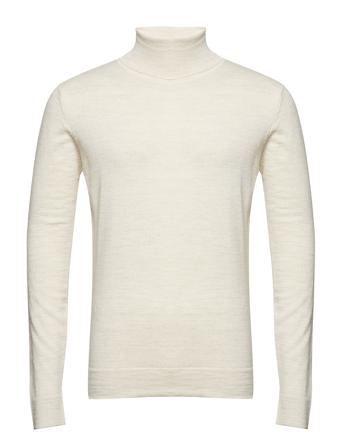 Merino Knit Roll Neck Knitwear Turtlenecks Creme Lindbergh