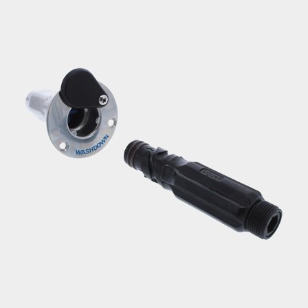 Däcksgenomföring för spolslang Jabsco 31911-0007, G 1/2" (BSP) hona till G 3/4" BSP hane