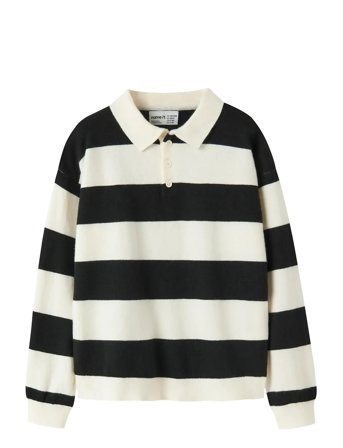 name it | Nkmobert Ls Loose Knit Polo | 134-140