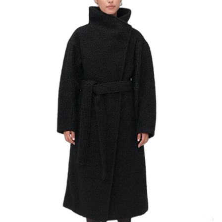 Svart teddyrock med bälte