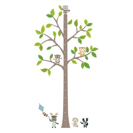 Mätsticka träd 150 cm vägg klistermärken