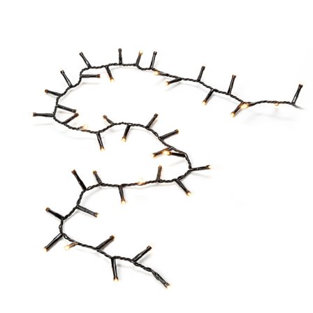 Konstsmide 3871-800 Lysslynge klynge, rav, svart kabel 32,98 m, Belysning