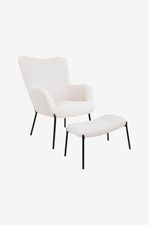 House Nordic - Glasgow sæt, - Hvid - Lænestole - Fra Homeroom