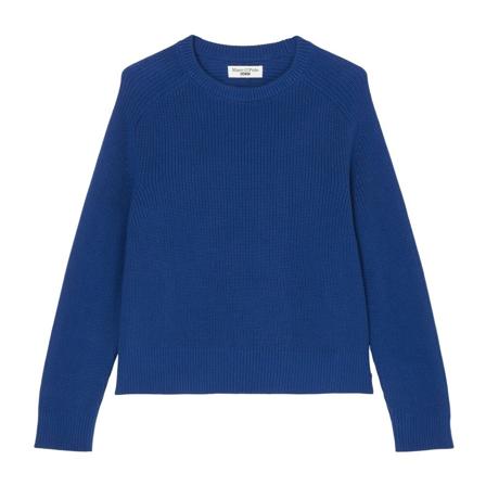Marc O'Polo Raglan knitted jumper in a loose fit Blå, Dame Striktrøjer
