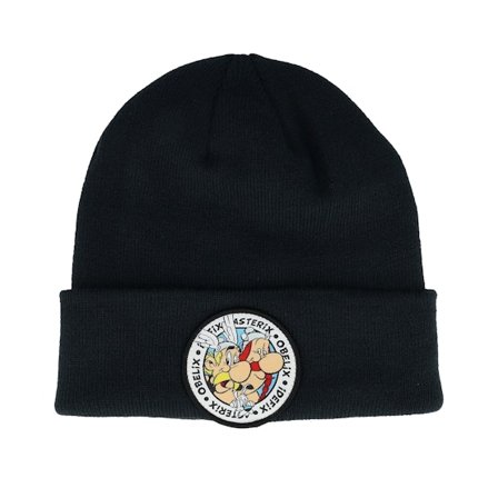 Capslab - Noir cuff Bonnet - Beanie Asterix X Black Cuff @ Hatstore