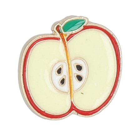 Cap Pins - Beige Accessoires - Apple Metal Enamel Pin @ Hatstore
