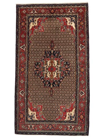 Hand Knotted Persian Koliai Rug 162X278 Black/Dark Red
