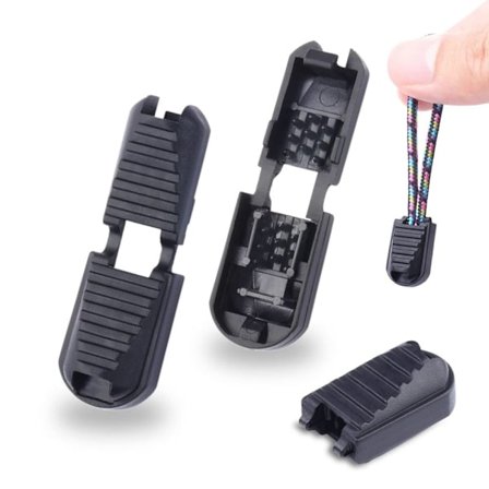 25 stk Glidelås Trekk Tabs Snor End Lock Shoe Blonde End Clips