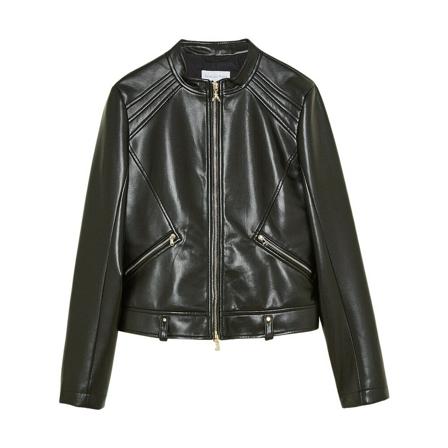 Patrizia Pepe Leather Jakke Sort, Dame