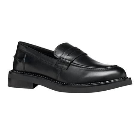 Geox Dam/Damer D Serilda E Läder Loafers 7 UK Svart