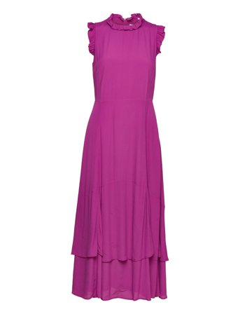 IVY OAK | Midi Length Ruffle Dress | 34