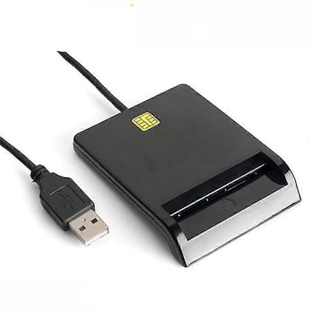 Pankkiautomaatin henkilökortinlukija USB-älykortinlukija, musta