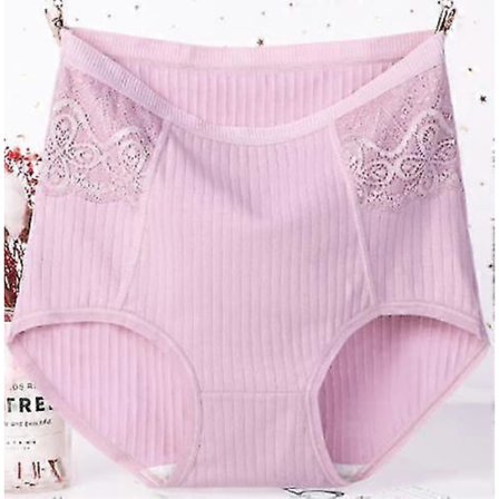 Stora Storlekar Hög Midja Underkläder Dam Bekväm Bomull Mjuk Elastisk Sömlös