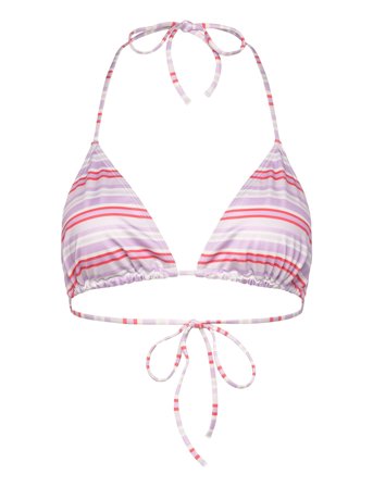 Monki Printed Halter Triangle Bikini Top - Multi/patterned - L
