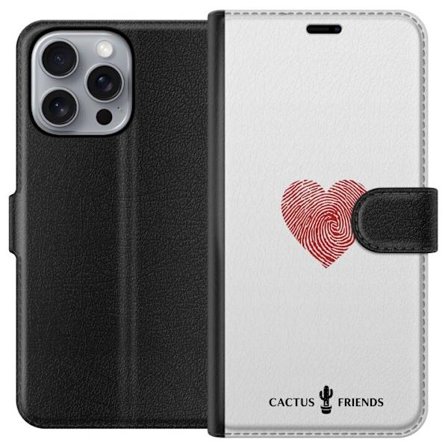 Yhteensopiva Lompakkokotelo Apple Apple iPhone 16 Pro Max Cactus and Friends - Fingerprint Love