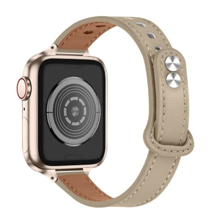 Apple Watch Series 8 (41mm) aito nahkaranneke - Maitotee Ruskea