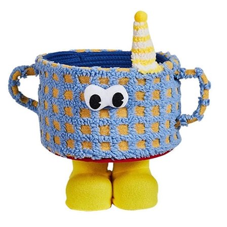 Søt Kopp Oppbevaringskurv Morsom Organizerboks med Håndtak Vaskekurver Handlekurver Leker Kurver Jenter