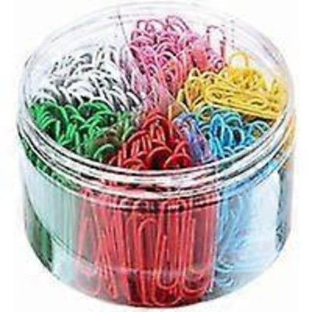 Fargede binders, 300 blandede farger binders med plastboks, 50 mm binders, fargede binders, 6 farger